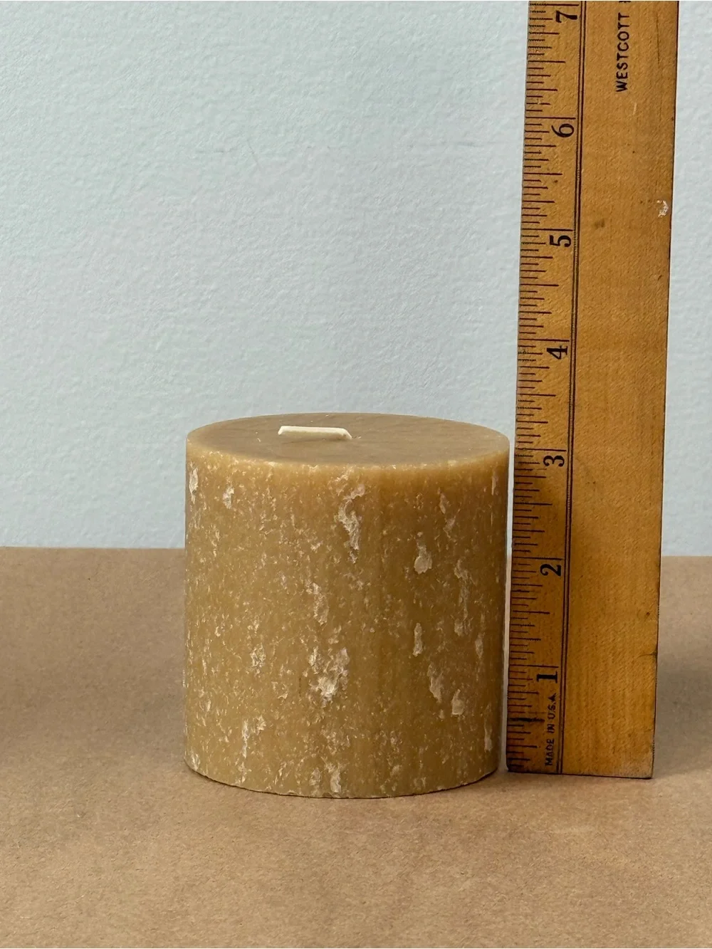 Root Timberline BEESWAX 3x3 Pillar Candle Unscented Clean Burning USA Rustic Eco